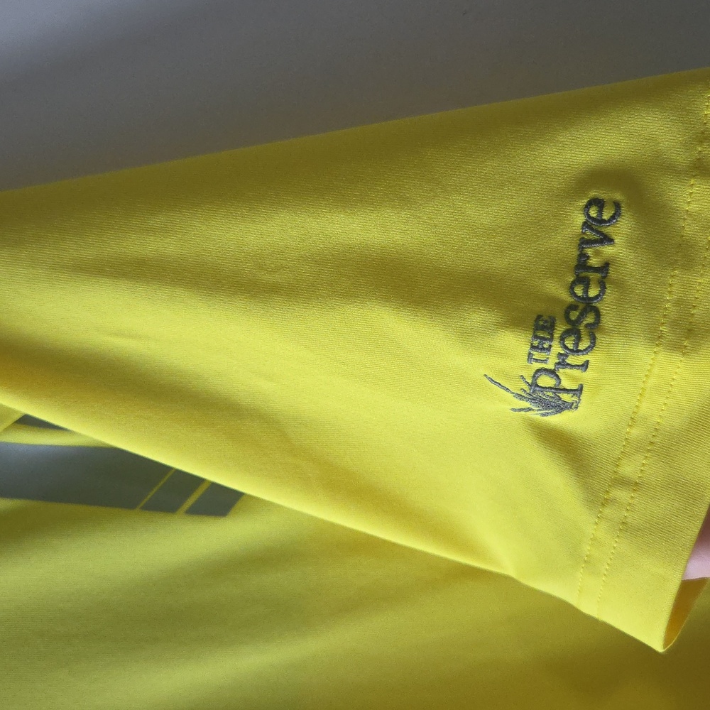 Mens yellow/gray golf shirt By Antigua. Good Condition. - Picture 5 of 10